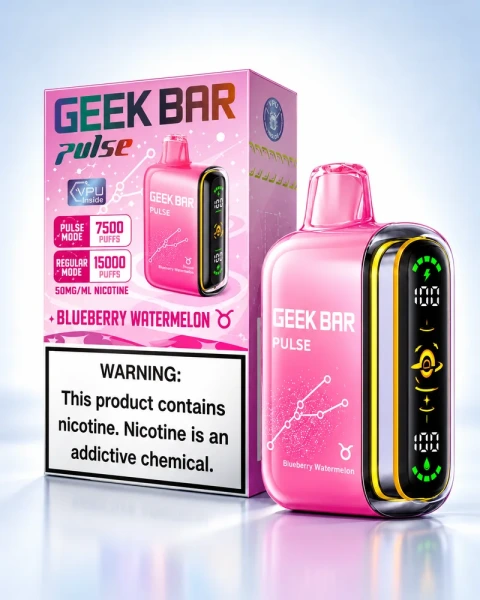 Geek Bar Pulse 15000 series package and device