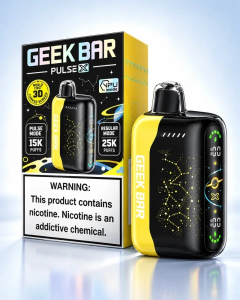 Geek Bar Pulse X 25K series package and device
